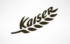 the word kaiser written in black on a white background with an image of a wheat