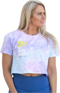 Our new variation of our beloved line ! This crop top is as soft as they come with a candy Tie-Dye that will be the center of attention at any dog park ! We only have one goal in mind....To Pet More Dogs ! Fitness Goal, Center Of Attention, Dog Park, Athletic Wear, Crop Tee, Cotton Candy, Fitness Goals, Tie Dye, Topshop