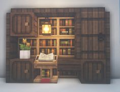 Bedroom Minecraft Cottagecore, Minecraft Attic Interior, Minecraft Breakfast Nook, Minecraft Dark Interior, Minecraft Post Office Interior, Minecraft Ticket Booth, Minecraft Cozy Interior, Minecraft Furnace Room, Minecraft Bookshelf Ideas