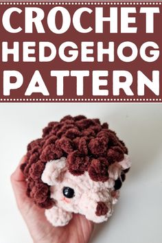 crochet hedgehog pattern with text overlay