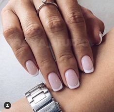 French Manicure Acrylic Nails, French Manicure Nails, Casual Nails, Minimalist Nails