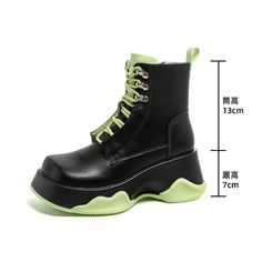 Color: Black Green, size: 37 Dr Martens Boots Women, Casual Boots Womens, Dr Martens Boots, Stylish Boots, Pink Heels, Casual Black, Womens Ankle Boots, Creamy White, British Style