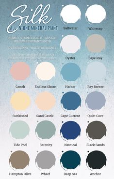 the color chart for all - in - one mineral paint