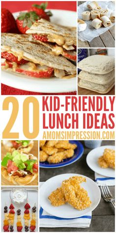 20 kid - friendly lunch ideas