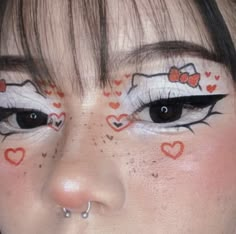 Hello Kitty Make-up, Hello Kitty Makeup, Cool Makeup Looks, Dope Makeup