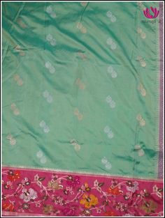 Embrace class with this stunning Banarasi Katan silk saree in hues of light Green and Pink. This opulent, lightweight saree is fully handwoven with Kadwa Silver and Golden zari buttas on the body with resham Meenakari Kadiyal floral border. Set yourselves apart with this saree. Part of the package is an unstitched blouse piece. Silk Mark Certified. Handloom Banarasi Katan silk. Custom handmade tassels adorn the Pallu. Fall and Pico - Done Blouse - Unstitched Please note: Color may vary slightly Bollywood Style Pista Green Meenakari Saree, Bollywood Saree In Pista Green With Meenakari, Pista Green Art Silk Saree With Meenakari, Pista Green Meenakari Saree, Pista Green Paithani Silk Saree With Zari Work, Pista Green Motifs Saree For Diwali, Pista Green Meenakari Chanderi Saree, Pista Green Katan Silk Traditional Wear With Meenakari, Pista Green Meenakari Saree With Traditional Drape