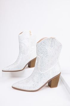 White Rhinestone Embellished Pointed Toe Booties Colorful Dresses Casual, Espadrilles Sneakers, Platform Espadrilles, Casual Wedding Dress, Judy Blue Jeans, White Rhinestone, Heels & Wedges, Short Mini Dress, Colourful Outfits