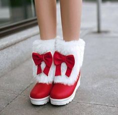 Wedge Snow Boots, Winter Wedges, Fluffy Boots, Short Scene Hair, Fur Snow Boots, Creative Shoes, Kawaii Shoes, Warm Snow Boots, Winter Ankle Boots