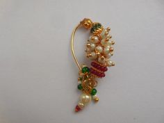 Handmade Temple Jewelry Rings For Wedding, Traditional Handmade Wedding Rings, Traditional White Rings For Marriage, Traditional White Rings For Festive Occasions, Traditional White Festive Rings, Indian Piercing, Nath Designs, Bridal Nath, Nath Nose Ring