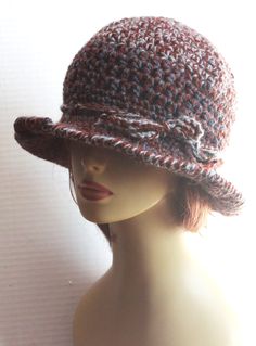 "Ready to Ship! Crochet Fedora Hat, Wool Hat, Wide Brim Hat, Stiff Brim, Women Wool Hat, Wide Brim, Chunky Hat, Flapper Hat, Brimmed Hat. Inspired by timeless style of the Roaring hat will keep you warm and cozy while looking chic. Roaring timeless style hat that never goes out of fashion. It's so versatile. Wear the brim a couple of ways: Roll it up, or bring it down. Super stylish crochet hat will add a special touch to your wardrobe.  This packable hat is about to be the most functional and c 1920s Hats Women, Winter Hat Women, 1920s Hats, Black Patent Loafers, Packable Hat, Chunky Hat, Flapper Hat, Hat Wide Brim, Women Hat