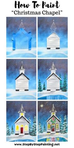 how to paint christmas chapel with step by step instructions