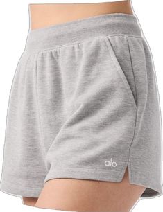 Comfy Shorts, Alo Yoga, Shorts Athletic, Low Key, French Terry, Heathers, Heather Grey, The Body, Collage