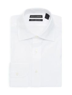 Please note: Customer feedback suggests this item runs large. Consider ordering a size down..EXCLUSIVELY AT SAKS OFF FIFTH. This smart-looking, cotton dress shirt is cut to lend a flattering slim fit and is perfect for a sophisticated look..Point collar.Long sleeves.Button barrel cuffs.Button front.Cotton.Machine wash.Imported.SIZE & FIT.Slim fit.Please note: Customer feedback suggests this item runs large. Consider ordering a size down. EXCLUSIVELY AT SAKS OFF FIFTH. This smart-looking, cotton Slim Fit Cotton Shirt With Spread Collar, Fitted Cotton Dress Shirt For Summer, Semi-formal White Cotton Shirt, White Cotton Semi-formal Shirt, White Semi-formal Cotton Shirt, Classic Fitted Cotton Shirt, Spring Cotton Dress Shirt For Semi-formal Occasions, Spring Semi-formal Cotton Dress Shirt, White Cotton Dress Shirt For Business Casual