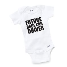 Future Race Car Driver Onesie Bodysuit Baby Shower Gift Funny Geek Nerd Cute Racing Racer Truck on Etsy, $8.99 Racing Baby, Hunting Baby, Baby Time, Baby T Shirts, E Bay