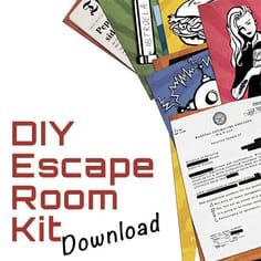 the diy escape room kit is open and ready to be used as an art project