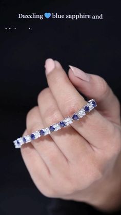 Enhance your look when you wear this eye-catching Tennis Bracelet, featuring Heart-Shaped Created Blue Sapphire and Round Moissanite gracefully prong set all over the bracelet. Upgrade all your looks and add a modern touch to your ensemble with our blue sapphire bracelet, designed to elevate your casual, formal, and evening wear and a variety of outfits. Add this exquisite bracelet to your collection or make your dear ones feel special by gifting them the heart bracelet as a birthday gift or anniversary gift. Blue Diamond Bracelet With Prong Setting For Anniversary, Brilliant Cut Sapphire Bracelets For Wedding, Hand Set Blue Diamond Bracelet, Blue Hand-set Cubic Zirconia Bracelet, Blue Diamond Bracelet With Hand Set Stones, White Gold Sapphire Tennis Bracelet For Wedding, Blue Diamond Hand-set Bracelet, Blue Hand Set Diamond Bracelet, Blue Hand Set Round Diamond Bracelet