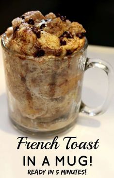 french toast in a mug ready in 5 minutes to make it taste delicious and nutritious