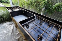 the inside of an oven is being prepared to be used as a cooking area for food