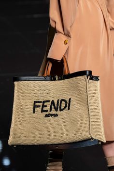 Fendi Spring 2020 Fashion Show Details | The Impression Fendi Women, Satchel Tote Bag, Satchel Tote, Bag Trends, Big Bags, Chanel Deauville Tote Bag