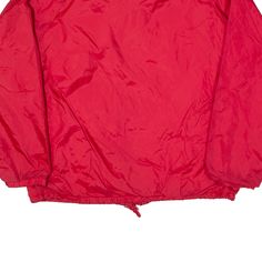 Item is in good used condition. >Size: L >Armpit To Armpit: 26" >Armpit To Cuff: 21" >Collar To Hem: 28" Red Nylon Streetwear Windbreaker, Red Nylon Windbreaker For Streetwear, Red Long Sleeve Nylon Windbreaker, Coach Jacket, Red Jacket, Cuff, Collar, Red