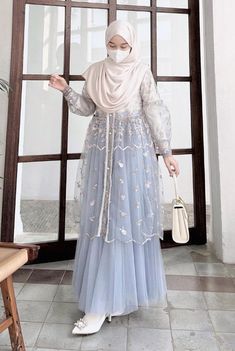 Dress Wisuda Hijab Modern, Dress Lebaran Hijab, Muslimah Fashion Casual, Dress Muslimah, Islamic Fashion Dresses, Dress Pesta