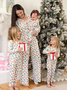 Celebrate the magic of the holiday season in adorable style with our Mommy and Me Pajamas. Perfect for creating sweet, lasting memories with your little one, these matching pajamas bring a sense of togetherness and festive cheer. Made from our signature ButterSoft fabric, you'll stay cozy and comfortable, whether you're decorating the tree, baking cookies, or enjoying a holiday movie night together. Sizing Model is wearing 3T. 2T | Chest 18", Waist 16.5", Hips 17.75", Inseam 20.5" 3T | Chest 19. Holiday Movie Night, Adorable Style, Embellished Sweatshirts, Loungewear Dresses, Baking Cookies, Under The Tree, Holiday Pajamas, Holiday Movie, Holiday Sweatshirt