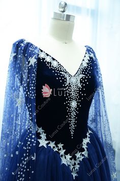 Navy Prom Dress, Starry Night Dress, Navy Prom Dresses, Galaxy Dress, Space Dress, Stars And Moons, Moon Dress, Sky Stars, The Starry Night