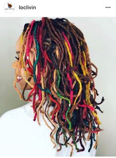 Natural Locks Dreadlocks, Coloring Locs, Future Dreads, Coil Dreads, Yellow Hair Color Ideas, Diy Dreads, Color Dreads, Rasta Hairstyles, Human Hair Dread Extensions