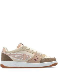 beige/multicolour suede panelled design two-tone design logo patch at the tongue perforated toebox front lace-up fastening branded insole flat rubber sole Beige Low-top Suede Sneakers, Beige Suede Low-top Sneakers, Beige Suede Sneakers With Perforated Toe Box, Beige Low-top Sneakers With Studded Rubber Outsoles, Beige Low-top Sneakers With Translucent Outsole, Beige Suede Sneakers With Translucent Outsole, Beige Sneakers With Studded Rubber Outsoles And Round Toe, Genesis Sneaker, The Tongue