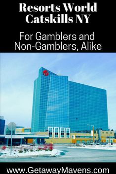 the front cover of a book with an image of a building in the background and text that reads resort world catskills ny for gamers and non - gamers, alike