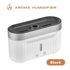 the aroma humider is white and black