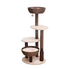 a cat tree with several scratchings and furniture