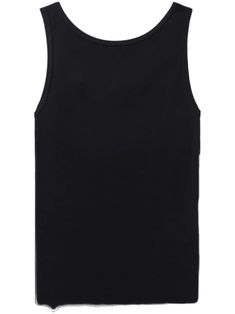 black cotton sleeveless crew neck straight hem Casual Black Scoop Neck Vest, Black Crew Neck Vest For Spring, Black Cotton Vest With Crew Neck, Basic Black Sleeveless Vest, Basic Black Sleeveless Tank Top, Black Cotton Tank Vest, Black Cotton Scoop Neck Vest, Black Cotton Cami Vest, Basic Black Vest Top