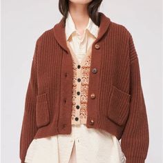 $284 Original Retail Paladia Cardigan By Demy Lee Sold By Madewell Size Medium. Super Soft And Very Warm, Brand New With Tags! Brown Casual Cardigan For Daywear, Casual Brown Cardigan For Daywear, Classic Sweater With Button Closure For Fall Daywear, Button Closure Cardigan For Fall Daywear, Fall Daywear Cardigan With Button Closure, Fall Cardigan With Button Closure For Daywear, Madewell Sweater, New Color, Madewell