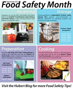 food safety month flyer with images and information