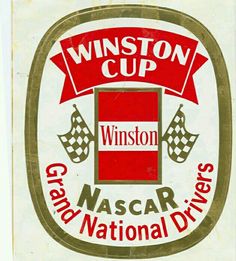 an old sign for the nascar national drivers cup, which is now on display at the museum