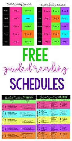 the free guided reading schedule for students