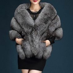 Womens Going out Winter Short Fur Coat - Free Size / Dark Grey - womens furs & leathers Faux Fur Wedding Shawl, Short Fur Coat, Faux Fur Wedding, Faux Fur Shrug, Faux Fur Cape, Faux Fur Shawl, Fur Shrug, Faux Fur Stole, Faux Fur Wrap