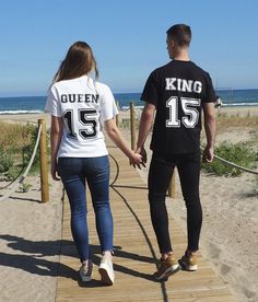 Custom shirt for couple gift! Valentines Day gift for couple. ❤ Surprise your partner with these shirts T-shirts with King Queen design + number + crown on the front. Birthday gift 💕 The price is for both t-shirts as a Set. 💕 💕 ✔ Available T-shirt colors: black, gray and white ✔ Available in King Queen Shirts, Wonder Woman Shirt, Oktoberfest Shirt, Girl Mom Shirt, Queen Tee, Matching Disney Shirts, Queen Tshirt, Couples Sweatshirts, Womens Christmas Shirts