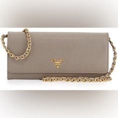 Authentic Prada Wallet On Chain. Hairline Marks From Wear And Tear. Price Reflects Wear. Box Included. Elegant Gold Wallet On Chain For Everyday, Elegant Evening Wallet In Saffiano Leather, Elegant Chain Wallet For Everyday Use, Elegant Saffiano Leather Wallet For Evening, Elegant Wallets With Chain For Daily Use, Elegant Leather Wallets With Chain, Elegant Leather Wallet With Chain, Elegant Saffiano Leather Evening Wallet, Elegant Leather Wallet With Chain Detail