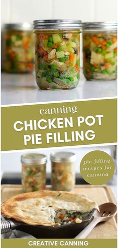 chicken pot pie filling recipe in a jar