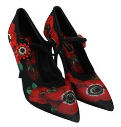 DOLCE & GABBANA

 Magnifique tout neuf avec étiquettes, chaussures Dolce & Gabbana 100% authentiques.

 Modèle : Escarpins à talons Mary Janes

 Matériel: 16% élasthanne, 46% nylon, 38% polyester

 Couleur : Noir avec imprimé floral rouge

 Ornement de boutons en cristal

 Semelle en cuir

 Détails du logo

 Fabriqué en Italie Mary Janes Heels, Zapatos Mary Jane, Dolce Gabbana Shoes, Red Floral Print, Mary Jane Pumps, Mary Jane Heels, Pumps Shoes, Dolce E Gabbana, Dolce And Gabbana Man