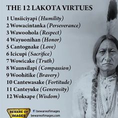 native american indians names and meanings for the 12 larota virtures by beware of images