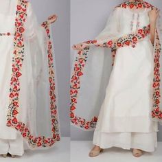 Dupatta Designs Ideas, Indian Designer Suits, Pakistani Dresses Casual, Salwar Kamiz, Kurti Designs Party Wear, Indian Gowns, Embroidery Suits Design, Designer Party Wear Dresses, Dress Indian Style