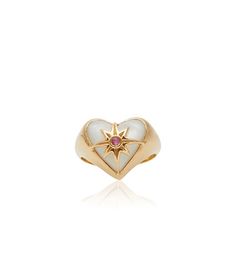 Ruby Heart Ring Gold, Ruby Heart Ring, Ruby Heart, Classy Jewelry, Jewelry Lookbook, Spring Women, Basic T Shirt, Dream Jewelry, Jewelry Inspo