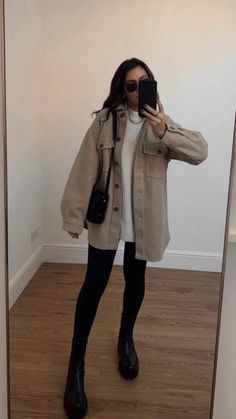 Houseparty Outfits, Shacket Outfit, Look Legging, Cold Outfits, Mode Inspo, Looks Chic, 가을 패션