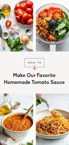 how to make our favorite homemade tomato sauce