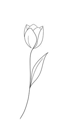 Simple Tulip Drawing, Tulip Line Drawing, Tulip Outline, Tulip Line Art, Tulip Drawing, Tulip Tattoo, Laser Removal, Tattoo Fails, Bad Tattoos