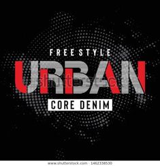 an urban logo with the word free style on it in red and grey colors - stock photo