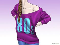 a drawing of a woman wearing a purple shirt